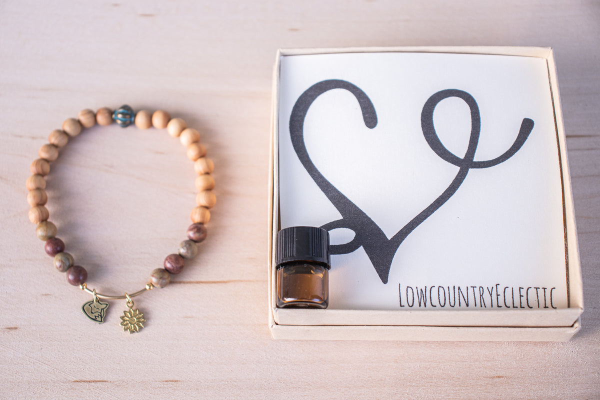 Fox and Flower Dainty Diffuser Essential Oil Bracelet – Lowcountry