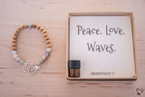 Peace. Love. Waves Dainty Diffuser Bracelet