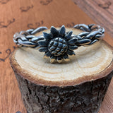 Arma-Mint Sunflower Cuff // Made of .999 Fine Siver