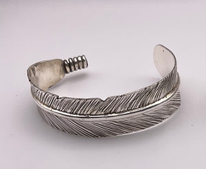 Arma-Mint Feather Cuff // Made of .999 Fine Silver