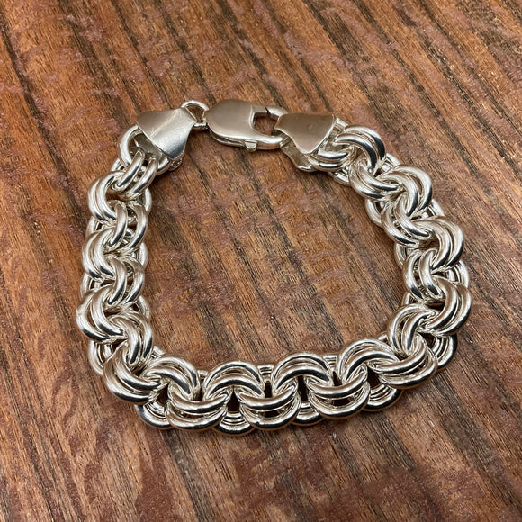 Arma-Mint Double Link Bracelet // Made with .999 Fine Silver