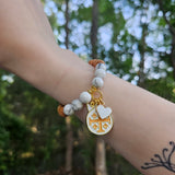 Jerusalem Cross Faith, Hope & Love Stretch Essential Oil Diffuser Bracelet