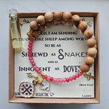 Quatrafoil Matthew 10:16 Jerusalem Cross Wrap Essential Oil Diffuser Bracelet