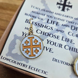 Women's Jerusalem Cross Earrings