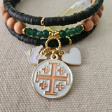 Jerusalem Cross Faith, Hope & Love Wrap Essential Oil Diffuser Bracelet