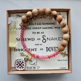 Quatrafoil Matthew 10:16 Jerusalem Cross Wrap Essential Oil Diffuser Bracelet