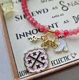Quatrafoil Matthew 10:16 Jerusalem Cross Wrap Essential Oil Diffuser Bracelet