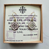 Quatrafoil Jerusalem Cross Earrings