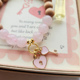 Lock & Key Gemstone Essential Oil Diffuser Bracelet