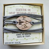 Engraved Essential Oil Diffuser Wrap Bracelet