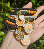Jerusalem Cross Faith, Hope & Love Wrap Essential Oil Diffuser Bracelet