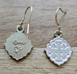 Quatrafoil Jerusalem Cross Earrings