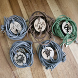 Engraved Essential Oil Diffuser Wrap Bracelet