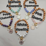 Quatrafoil Jerusalem Cross Faith, Hope & Love Stretch Essential Oil Diffuser Bracelet