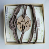 Engraved Essential Oil Diffuser Wrap Bracelet