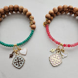 Quatrafoil Matthew 10:16 Jerusalem Cross Wrap Essential Oil Diffuser Bracelet