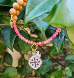 Quatrafoil Matthew 10:16 Jerusalem Cross Wrap Essential Oil Diffuser Bracelet