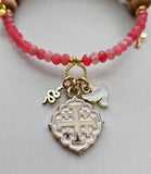 Quatrafoil Matthew 10:16 Jerusalem Cross Wrap Essential Oil Diffuser Bracelet