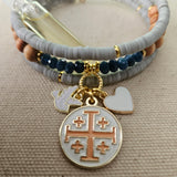 Jerusalem Cross Faith, Hope & Love Wrap Essential Oil Diffuser Bracelet