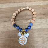 Jerusalem Cross Faith, Hope & Love Stretch Essential Oil Diffuser Bracelet