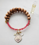 Quatrafoil Matthew 10:16 Jerusalem Cross Wrap Essential Oil Diffuser Bracelet