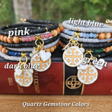 Jerusalem Cross Faith, Hope & Love Wrap Essential Oil Diffuser Bracelet