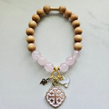 Quatrafoil Matthew 10:16 Jerusalem Cross Stretch Essential Oil Diffuser Bracelet