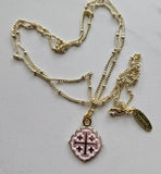 Quatrafoil Jerusalem Cross Necklace