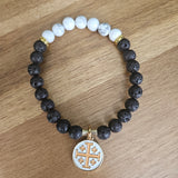 Guy's Crusader Jerusalem Cross Essential Oil Diffuser Bracelet