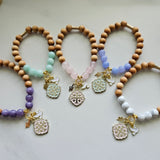 Quatrafoil Matthew 10:16 Jerusalem Cross Stretch Essential Oil Diffuser Bracelet
