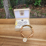 Guy's Crusader Jerusalem Cross Essential Oil Diffuser Bracelet
