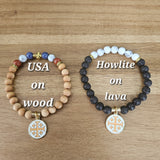 Guy's Crusader Jerusalem Cross Essential Oil Diffuser Bracelet