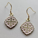 Quatrafoil Jerusalem Cross Earrings