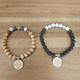 Guy's Crusader Jerusalem Cross Essential Oil Diffuser Bracelet