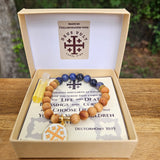 Guy's Crusader Jerusalem Cross Essential Oil Diffuser Bracelet