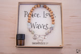 Peace. Love. Waves Dainty Diffuser Bracelet