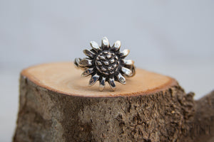 Arma-Mint Sunflower Ring // Made with .999 Fine Silver