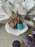 Muir Inspired Essential Oil Diffuser Necklace Made with Untreated Wood -- The Statement Line